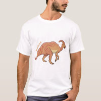 Niedliche Parasaurolophus-Dinosaurier-Cartoon-Abbi