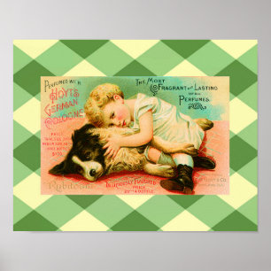 Niedliche Parfüm-Vintage Werbung Poster