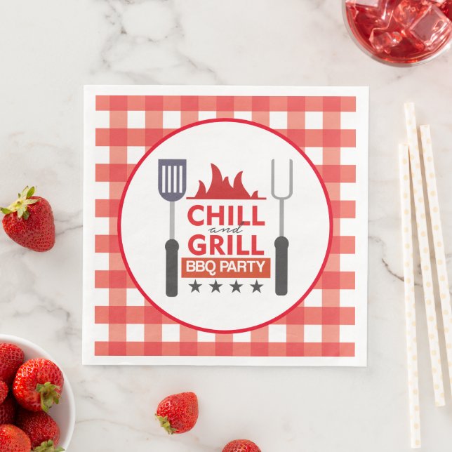 Niedliche Party-Grillen Serviette (Beispiel)