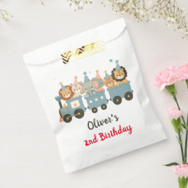 Niedliche Party Tiere im Zug Personalisiert Geschenktütchen