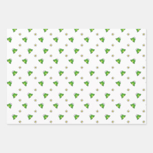 Niedliche Party-Wrapping-Papierblätter für Frosch Geschenkpapier Set