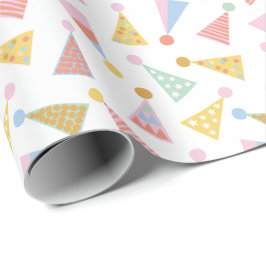 Niedliche Partyhütten in Weiß Geschenkpapier