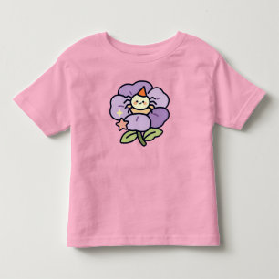Niedliche Partyspinne auf violetter Blume Kleinkind T-shirt