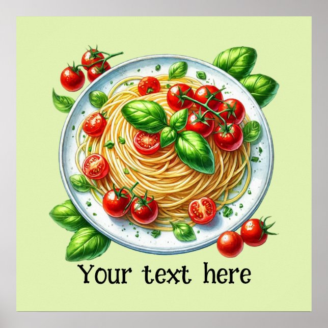 Niedliche Pasta Spaghetti Poster (Vorne)
