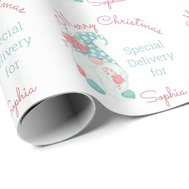 Niedliche Pastel Frohe Weihnachten, individueller  Geschenkpapier (Rolleneckpunkt)