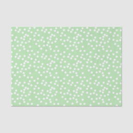 Niedliche Pastel Grün & Weiß Confetti / Punkte Seidenpapier