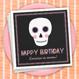 Niedliche Pastel Halloween Happy Geburtstagsname N Serviette