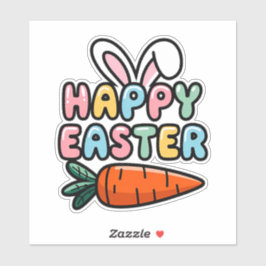 Niedliche Pastel Happy Ostersonnige Ohren mit Karr Aufkleber