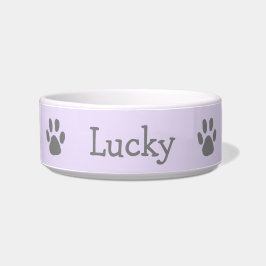 Niedliche Pastel Lila und Graupfeife Druckleder Napf