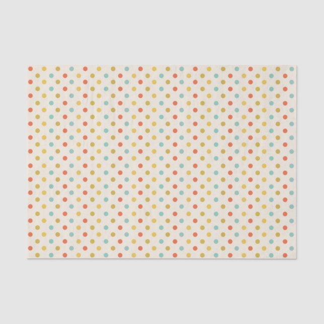 Niedliche Pastel Polka Dot Pattern Seidenpapier (Vorderseite)