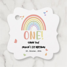 Niedliche Pastel Rainbow 1. Geburtstag