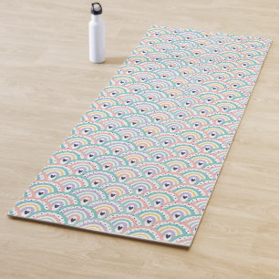 Niedliche Pastel Rainbow Pattern Yoga Mat Yogamatte