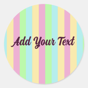 Niedliche Pastel Rainbow Runder Aufkleber