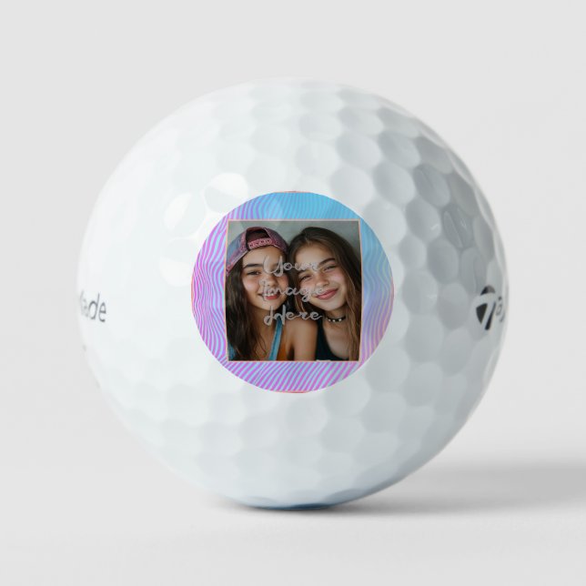 Niedliche Pastel Vaporwave Strip Foto Border Golfball (Vorderseite)