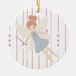 Niedliche Pastel Whimsical Harvest Fairy Keramik Ornament