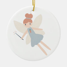 Niedliche Pastel Whimsical Harvest Fairy Keramik Ornament