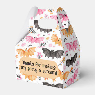 Niedliche Pastelbats Halloween und Florals Geschenkschachtel
