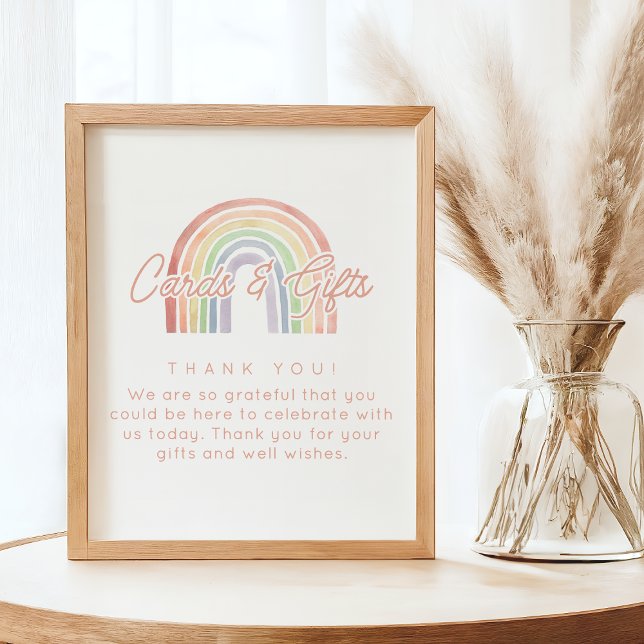Niedliche Pastelfarben Rainbow Cards und Geschenke Poster (Von Creator hochgeladen)