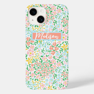 Niedliche Pastelgarten Blume Muster Case-Mate iPhone 14 Hülle