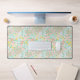 Niedliche Pastelgarten Blume Muster Schreibtischunterlage