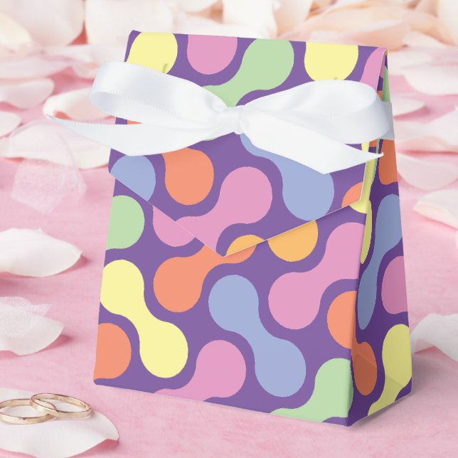 Niedliche Pastell Abstrakt Candy Blob Muster Geschenkschachtel (Hochzeit)