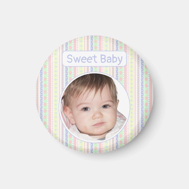 Niedliche Pastell Baby Print Magnet (Vorne)