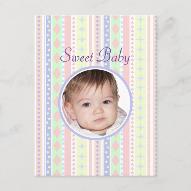 Niedliche Pastell Baby Print Postkarte (Vorderseite)