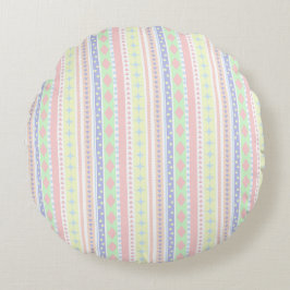 Niedliche Pastell Baby Print Rundes Kissen