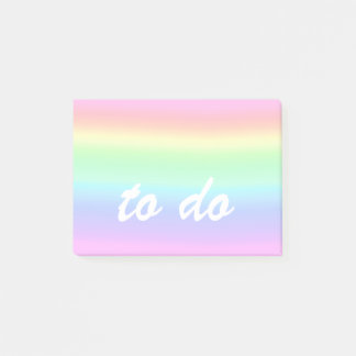 Niedliche Pastell-Regenbogen zu tun Post-it Klebezettel