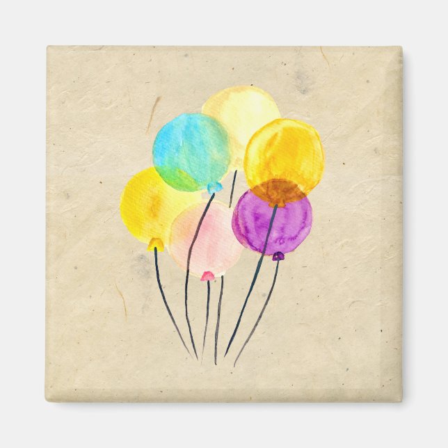 Niedliche Pastellballons Magnet (Vorne)