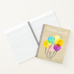 Niedliche Pastellballons Notizbuch