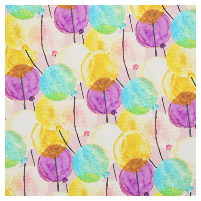 Niedliche Pastellballons Stoff (Muster)