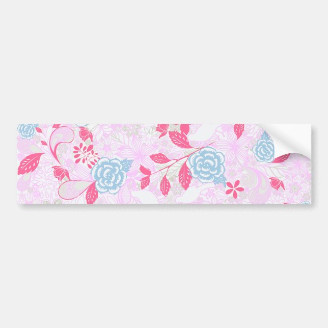 Niedliche pastellfarbene Blumenmuster Autoaufkleber (Vorne)