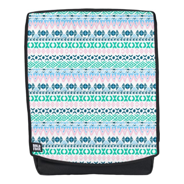 Niedliche pastellfarbene Kunstmuster Rucksack (Vorderseite)