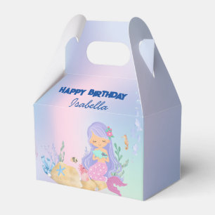 Niedliche pastellfarbene Meerjungfrau Rainbow Gebu Geschenkschachtel
