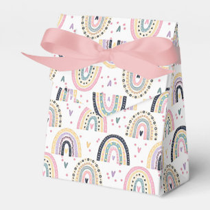 Niedliche pastellfarbene Regenbogen Geschenkschachtel