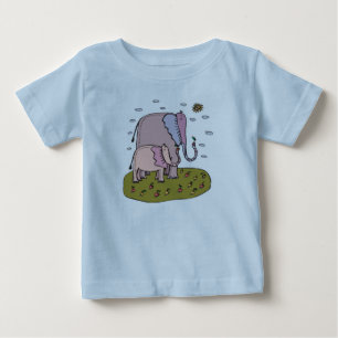 niedliche Pastellmütter und Elefanten, die Obst es Baby T-shirt