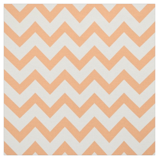 Niedliche Pastellorange-Zickzack Muster Stoff (Muster)