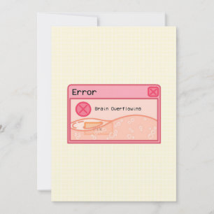 Niedliche Pastellrosa-Karte (Fehlermeldung)