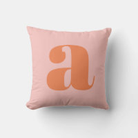 Niedliche Pastellrosa Orange Retro-Buchstaben