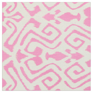 Niedliche pastellrosa und gelbe Katzenstamme Stoff