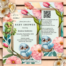 Niedliche Pastellvögel Aquarell Blume Kinderdusche