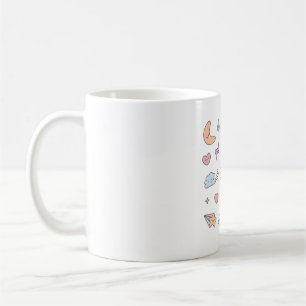 Niedliche Pastellwetterdoodles Kaffeetasse