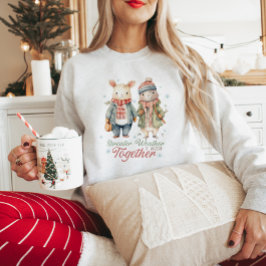 Niedliche Pastellwintertiere Sweatshirt