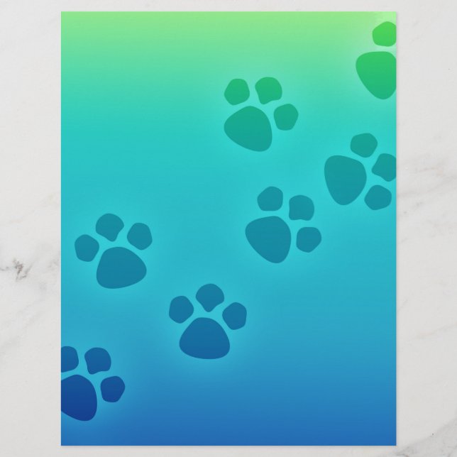 Niedliche Paw Print Animal Tracks (Vorderseite)