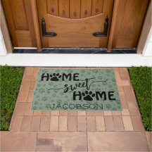 Niedliche Paw Prints & Name Zuhause Sweet Zuhause 