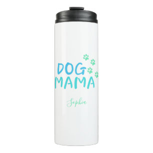 Niedliche Paw und Hund MAMA Typografie Zwei-Tonen- Thermosbecher
