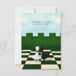 Niedliche Pawns Hug Personalisiert RSVP Karte