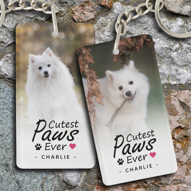 Niedliche Paws je Haustier Foto Hund Lover Keepake Schlüsselanhänger (Von Creator hochgeladen)