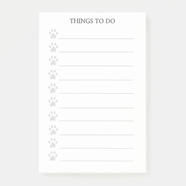 Niedliche Paws Personalisierte Dinge zum Nachbefol Post-it Klebezettel (Vorderseite)